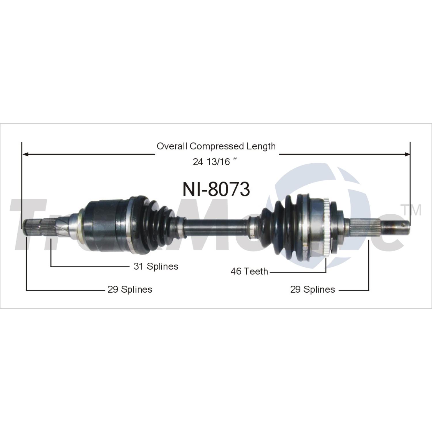 TrakMotive NI8073 - CV Axle Shaft TrakMotive NI8073 CV Axle Shaft product image 1 of 3