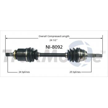 TrakMotive NI8092 CV Axle Shaft product image 1 of 3