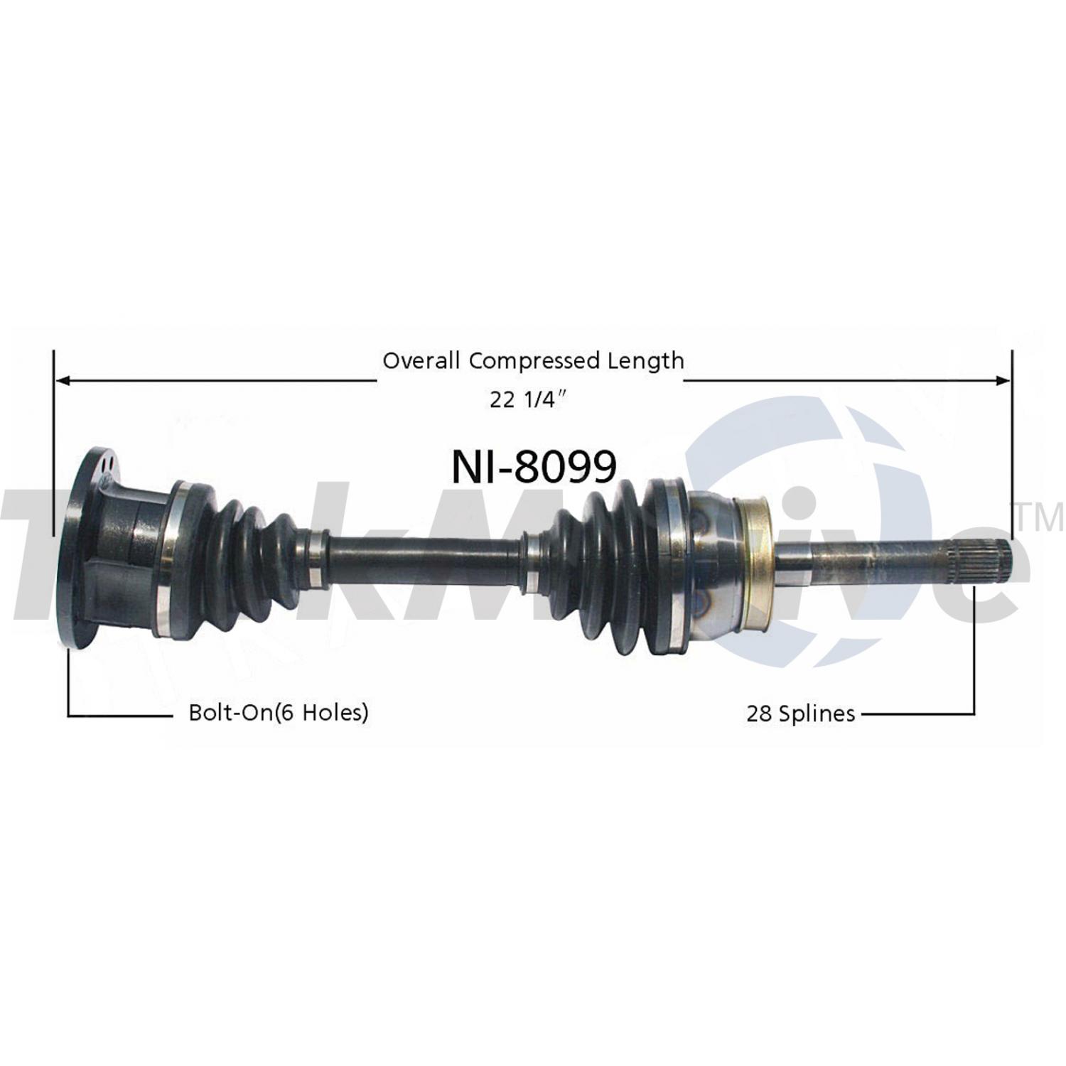 TrakMotive NI8099 - CV Axle Shaft TrakMotive NI8099 CV Axle Shaft product image 1 of 3