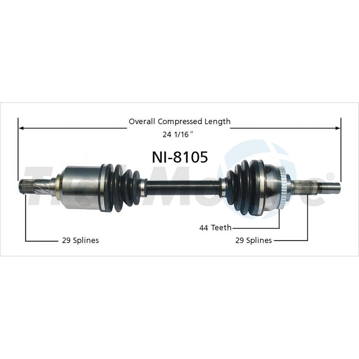 TrakMotive NI8105 - CV Axle Shaft TrakMotive NI8105 CV Axle Shaft product image 1 of 3