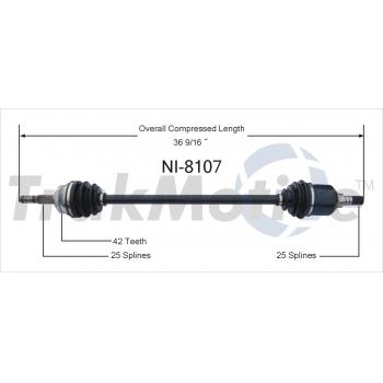 TrakMotive NI8107 CV Axle Shaft product image 1 of 3