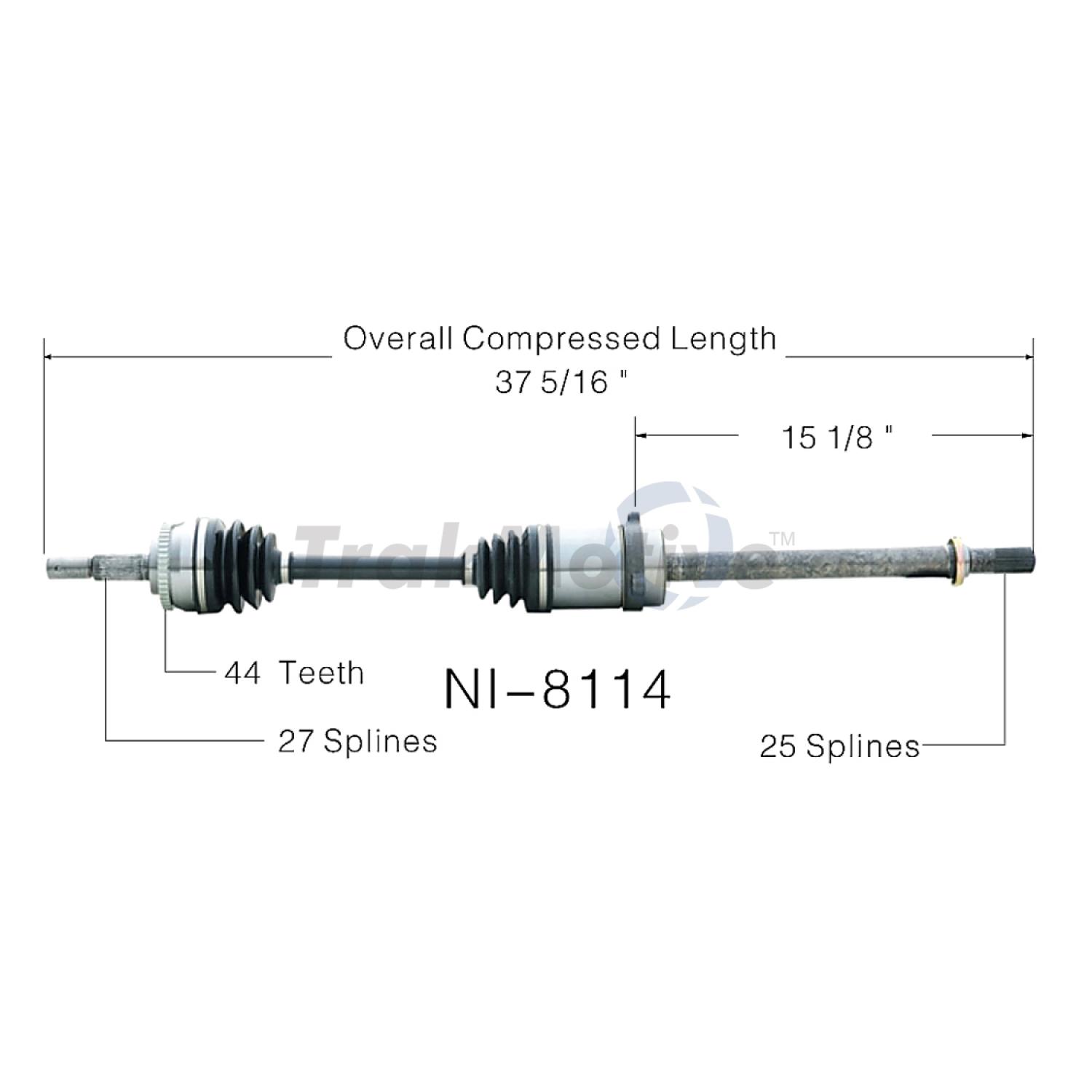 TrakMotive NI8114 - CV Axle Shaft TrakMotive NI8114 CV Axle Shaft product image 1 of 3