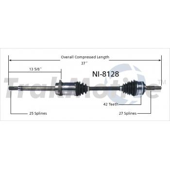 TrakMotive NI8128 CV Axle Shaft product image 1 of 3