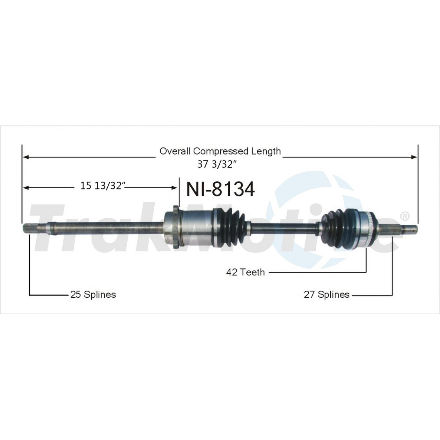 TrakMotive NI8134 - CV Axle Shaft TrakMotive NI8134 CV Axle Shaft product image 1 of 3
