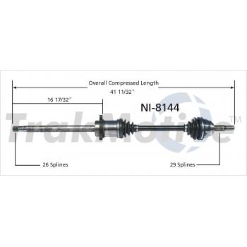 TrakMotive NI8144 CV Axle Shaft product image 1 of 3