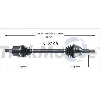 TrakMotive NI8146 - CV Axle Shaft TrakMotive NI8146 CV Axle Shaft product image 1 of 3