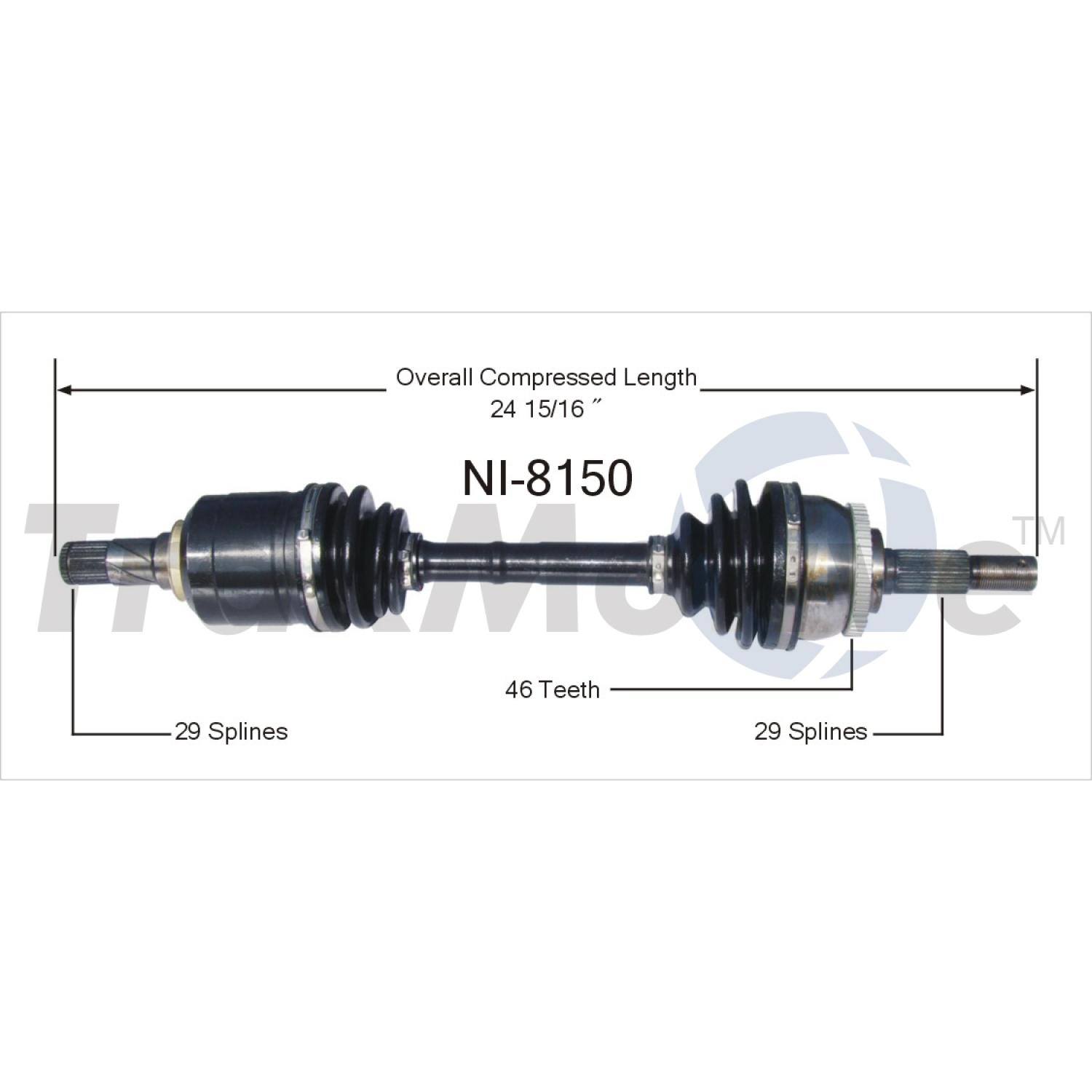 TrakMotive NI8150 - CV Axle Shaft TrakMotive NI8150 CV Axle Shaft product image 1 of 3