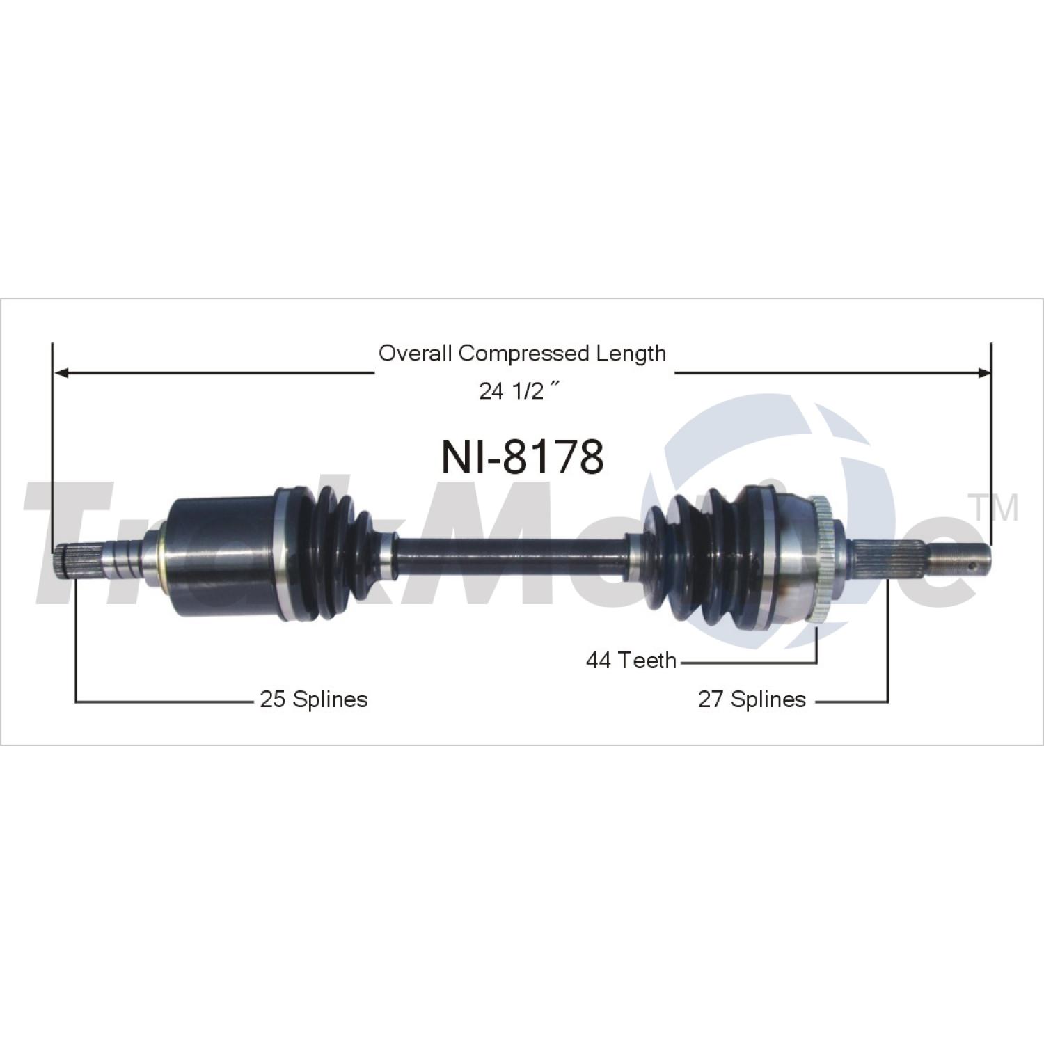TrakMotive NI8178 - CV Axle Shaft TrakMotive NI8178 CV Axle Shaft product image 1 of 3