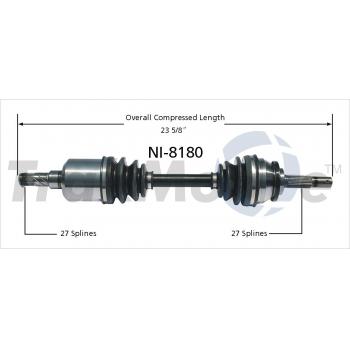 TrakMotive NI8180 CV Axle Shaft product image 1 of 3