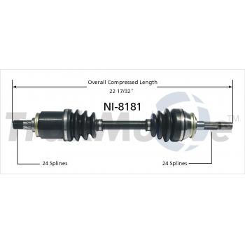 TrakMotive NI8181 CV Axle Shaft product image 1 of 3