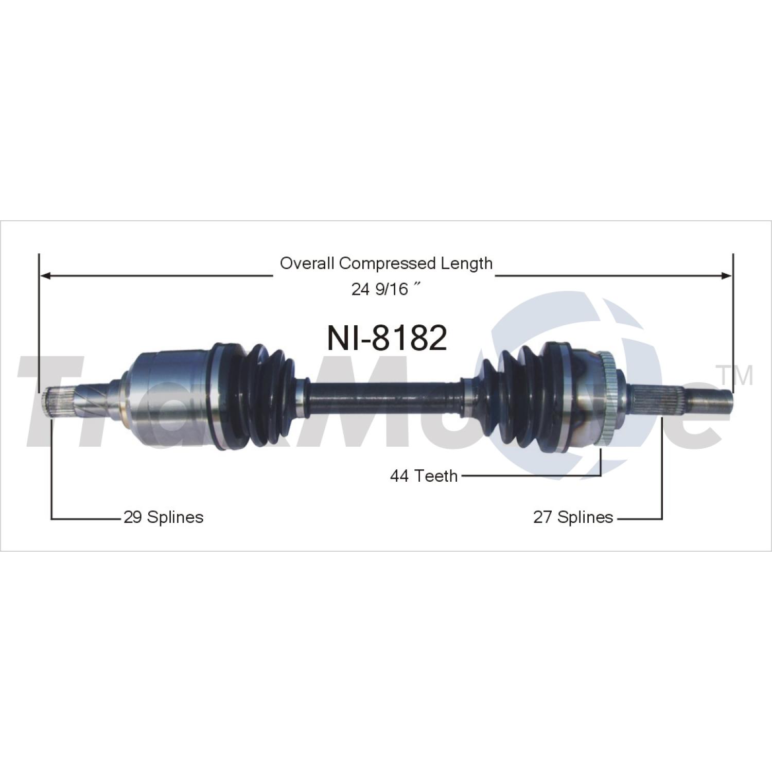 TrakMotive NI8182 - CV Axle Shaft TrakMotive NI8182 CV Axle Shaft product image 1 of 3