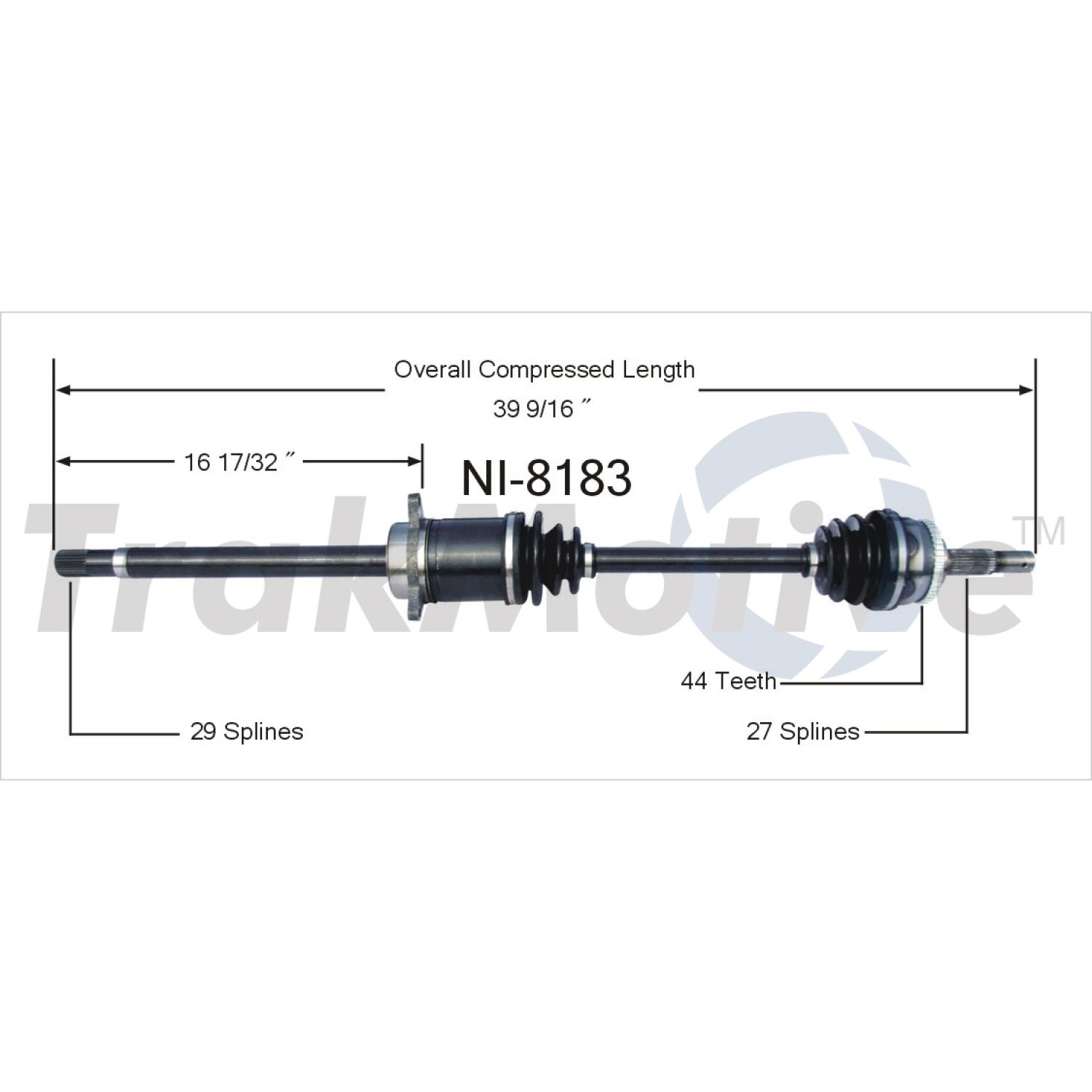 TrakMotive NI8183 - CV Axle Shaft TrakMotive NI8183 CV Axle Shaft product image 1 of 3