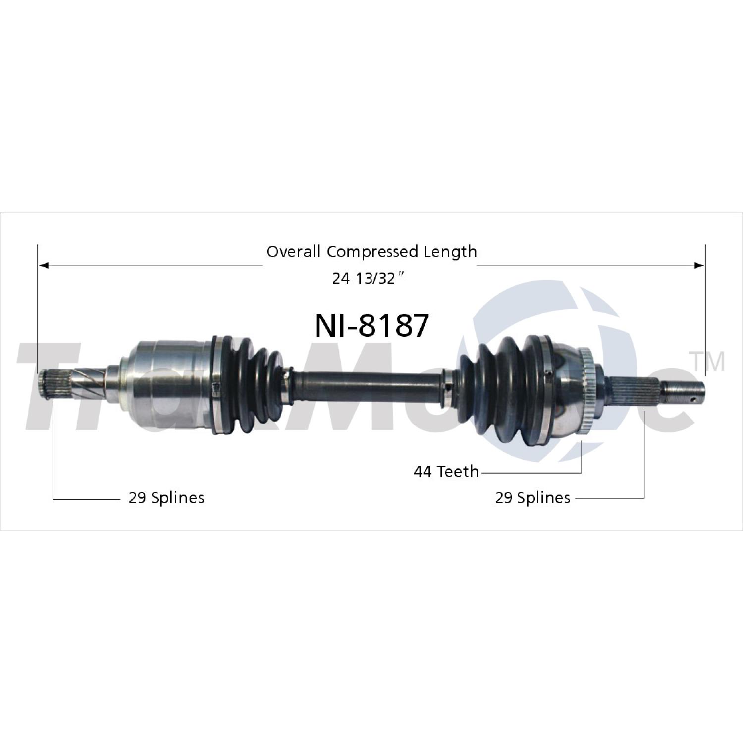 TrakMotive NI8187 - CV Axle Shaft TrakMotive NI8187 CV Axle Shaft product image 1 of 3