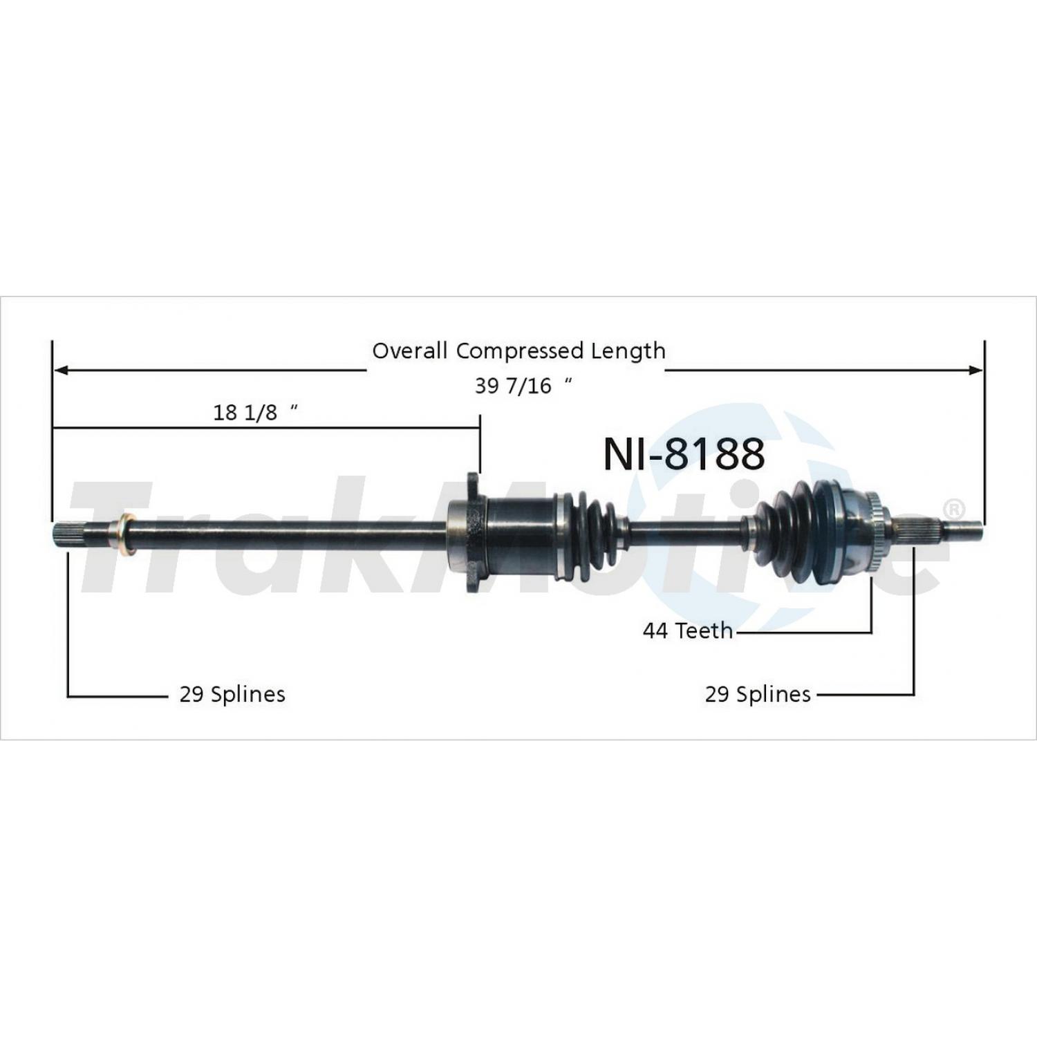 TrakMotive NI8188 - CV Axle Shaft TrakMotive NI8188 CV Axle Shaft product image 1 of 3