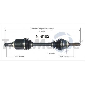 TrakMotive NI8192 CV Axle Shaft product image 1 of 3