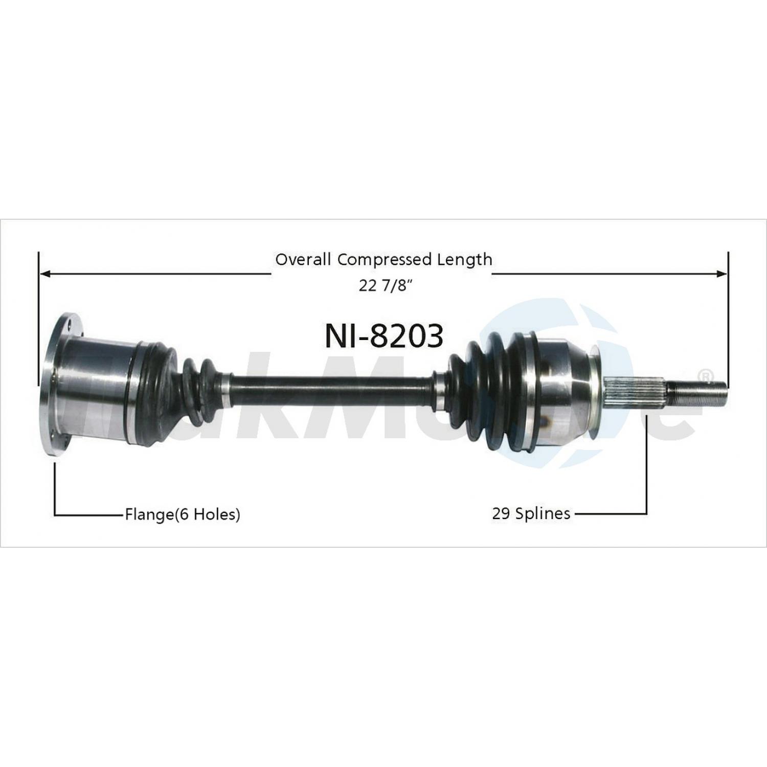 TrakMotive NI8203 - CV Axle Shaft TrakMotive NI8203 CV Axle Shaft product image 1 of 3
