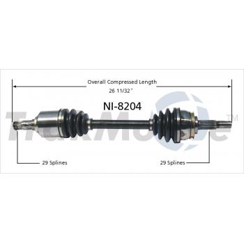 TrakMotive NI8204 CV Axle Shaft product image 1 of 3