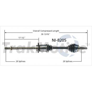 TrakMotive NI8205 - CV Axle Shaft TrakMotive NI8205 CV Axle Shaft product image 1 of 3