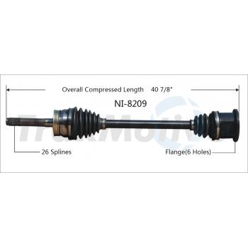 TrakMotive NI8209 CV Axle Shaft product image 1 of 3