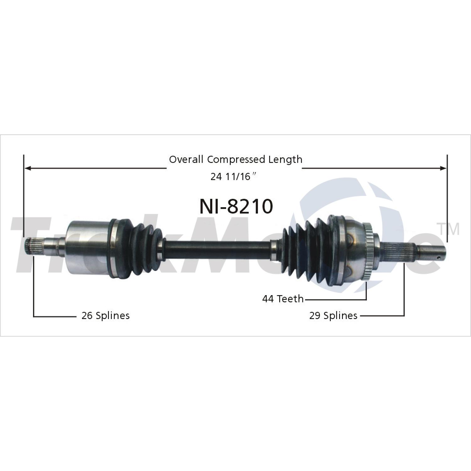 TrakMotive NI8210 - CV Axle Shaft TrakMotive NI8210 CV Axle Shaft product image 1 of 3