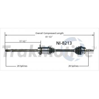 TrakMotive NI8213 - CV Axle Shaft TrakMotive NI8213 CV Axle Shaft product image 1 of 3