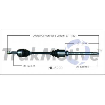 TrakMotive NI8220 CV Axle Shaft product image 1 of 3