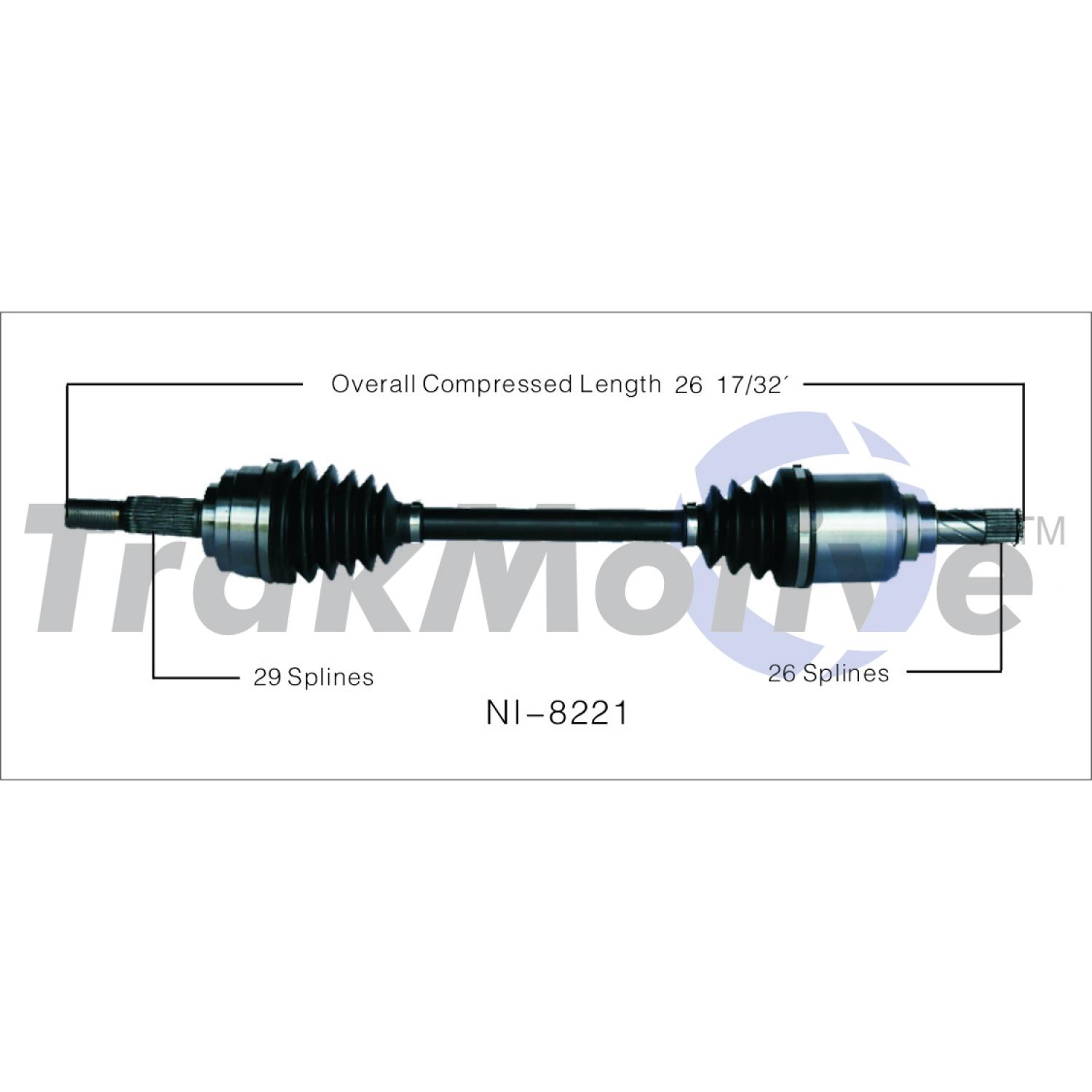 TrakMotive NI8221 - CV Axle Shaft TrakMotive NI8221 CV Axle Shaft product image 1 of 3