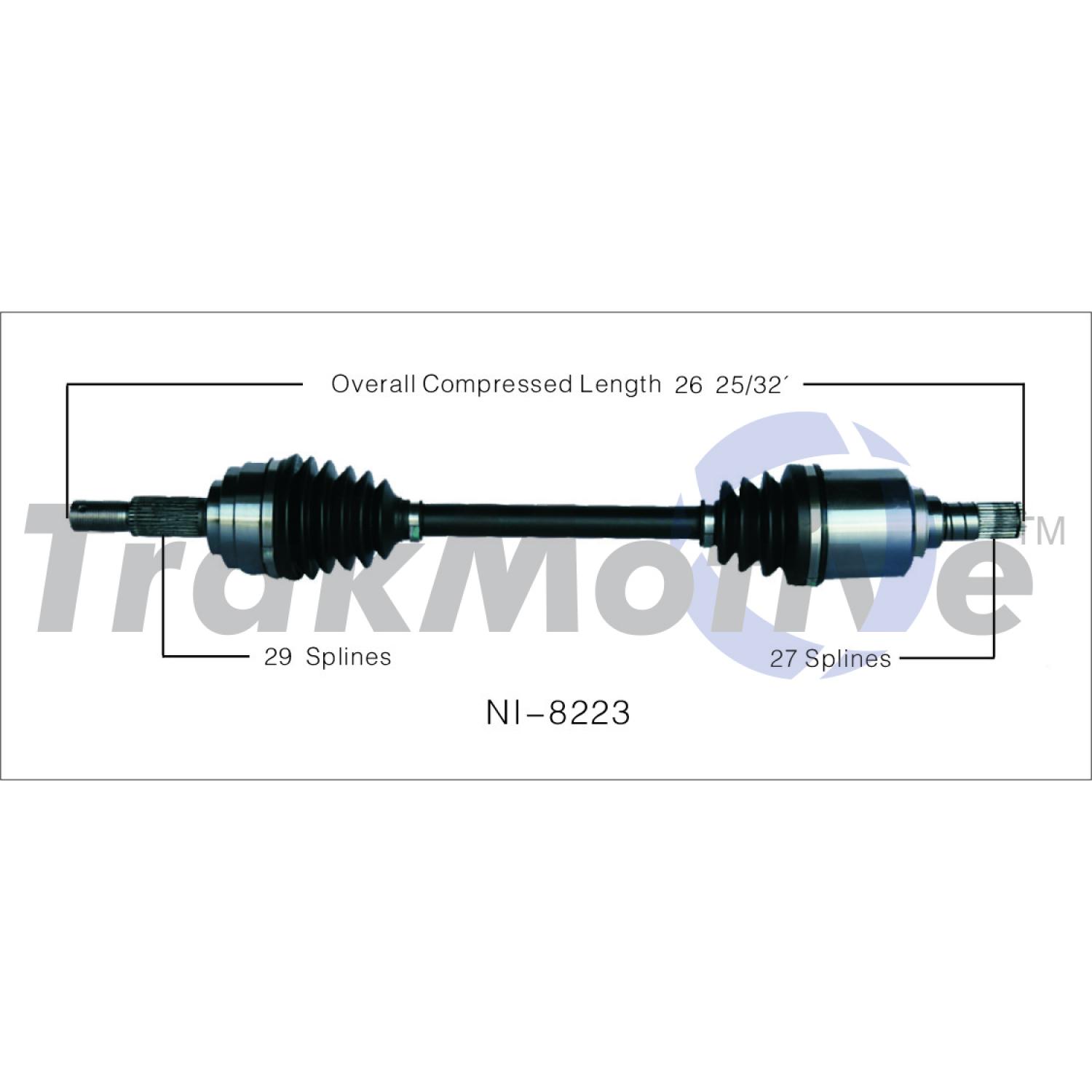 TrakMotive NI8223 - CV Axle Shaft TrakMotive NI8223 CV Axle Shaft product image 1 of 3
