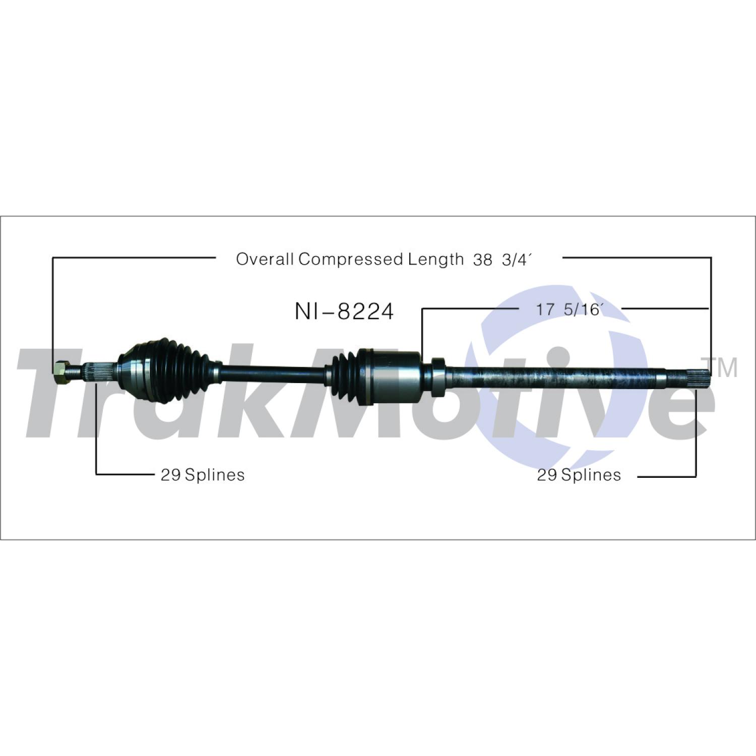 TrakMotive NI8224 - CV Axle Shaft TrakMotive NI8224 CV Axle Shaft product image 1 of 3