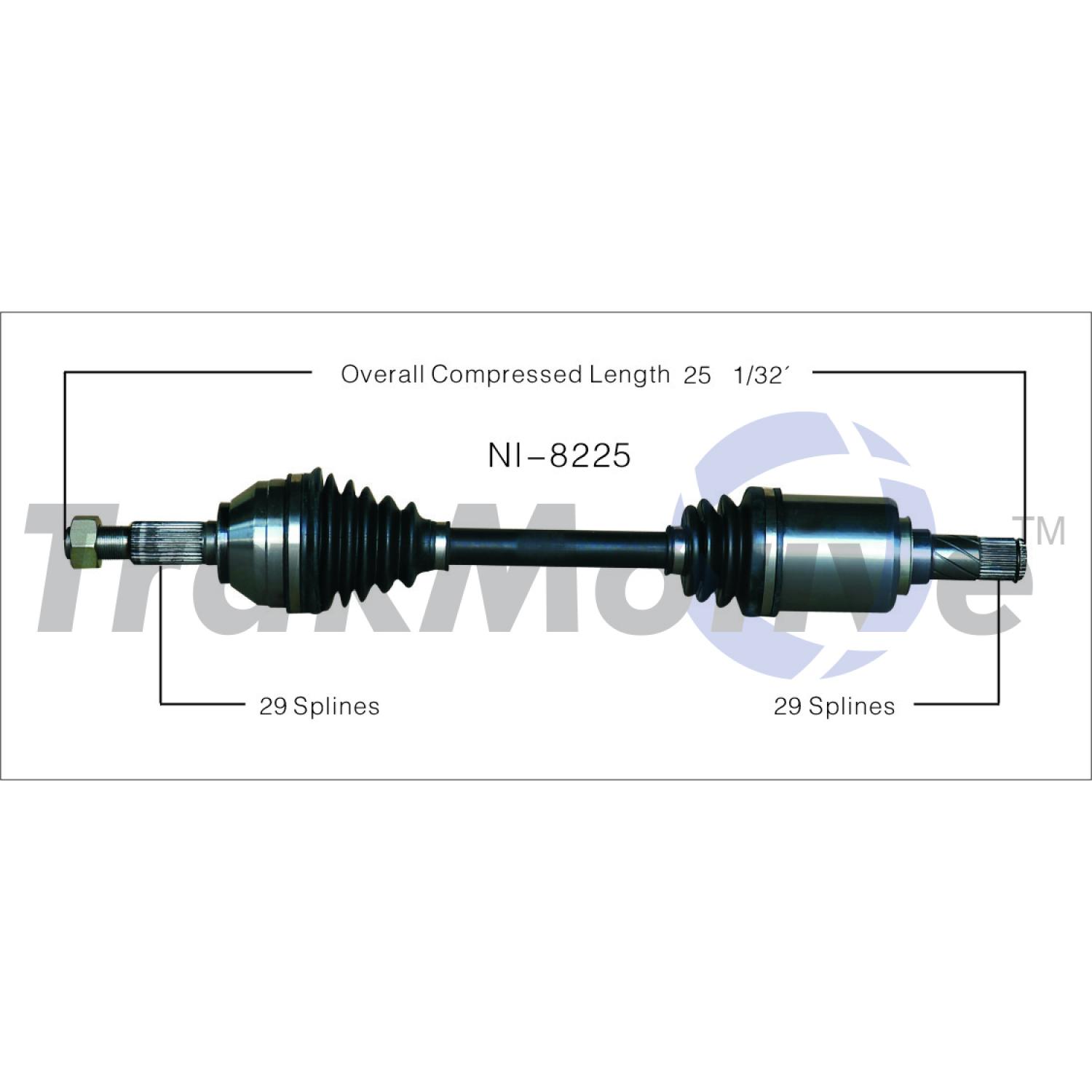 TrakMotive NI8225 - CV Axle Shaft TrakMotive NI8225 CV Axle Shaft product image 1 of 3