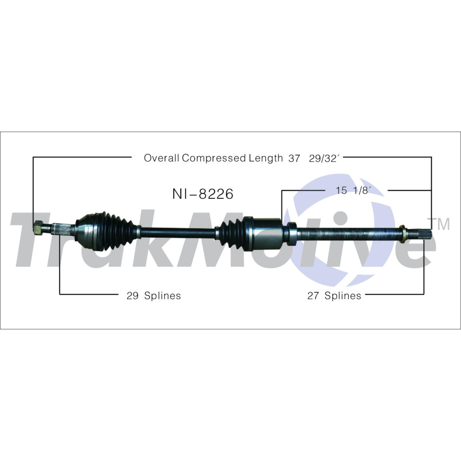 TrakMotive NI8226 CV Axle Shaft product image 1 of 3