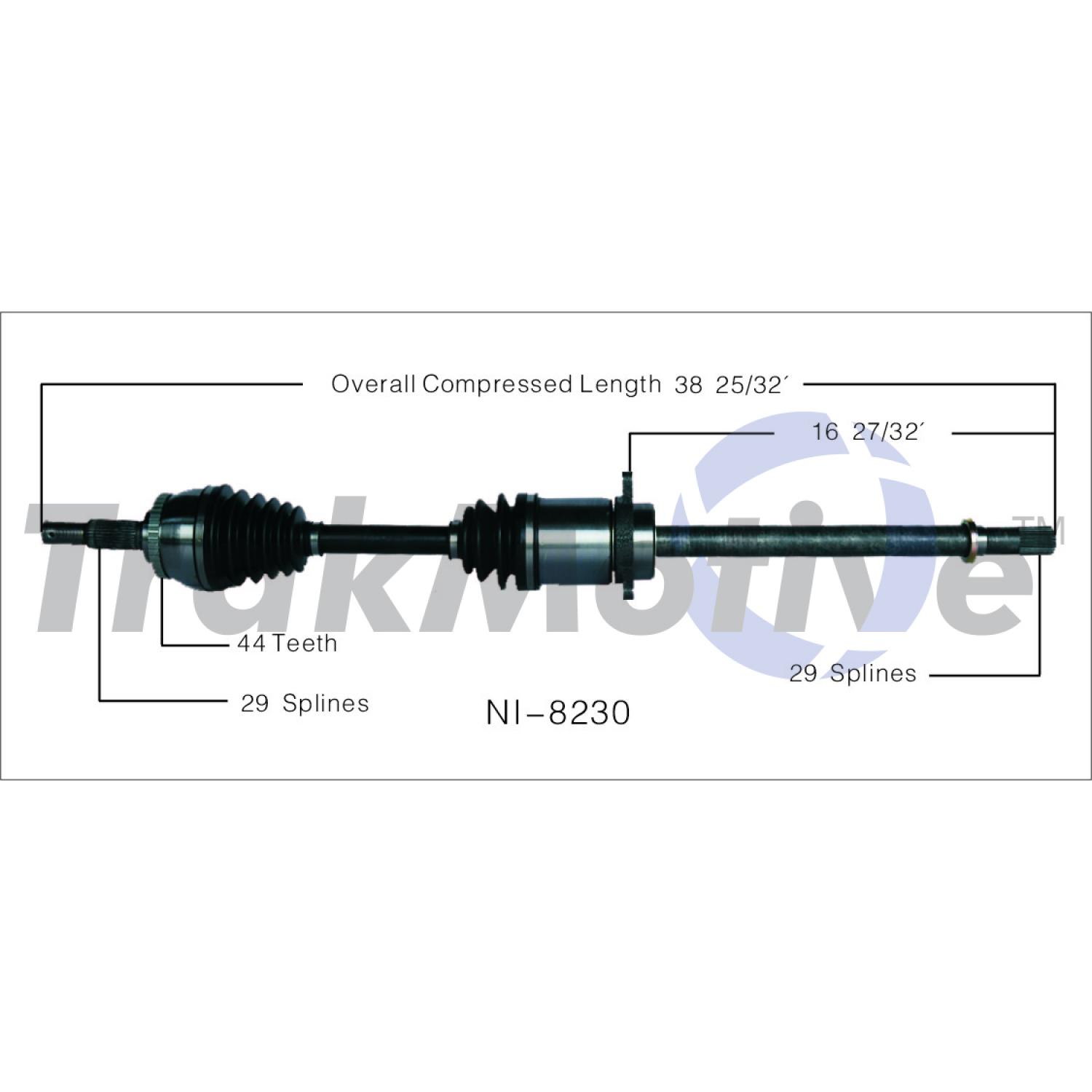 TrakMotive NI8230 - CV Axle Shaft TrakMotive NI8230 CV Axle Shaft product image 1 of 3