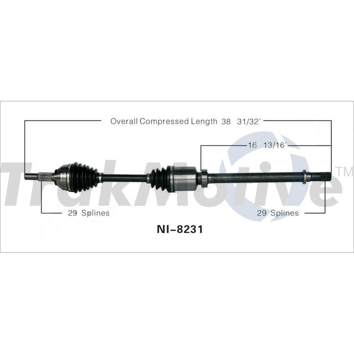 TrakMotive NI8231 - CV Axle Shaft TrakMotive NI8231 CV Axle Shaft product image 1 of 3