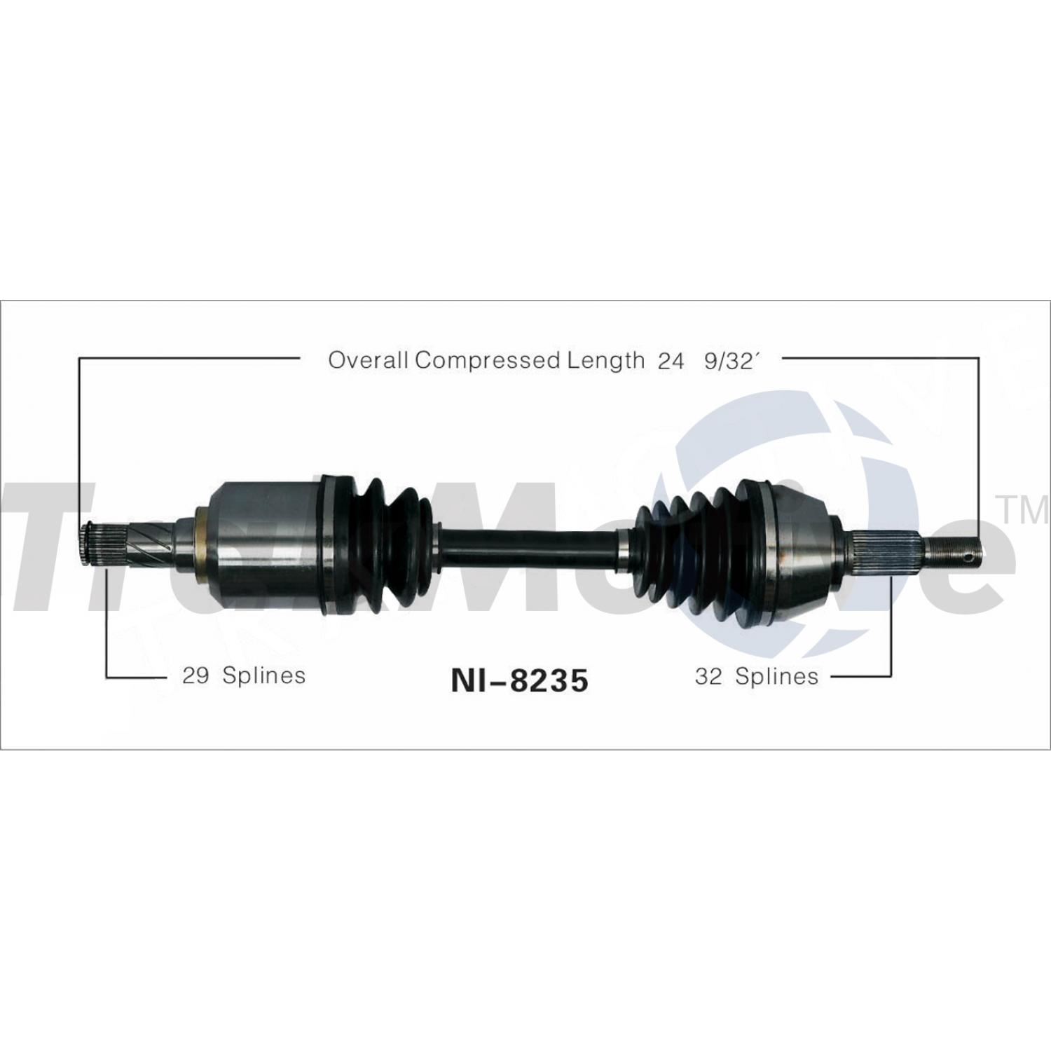 TrakMotive NI8235 - CV Axle Shaft TrakMotive NI8235 CV Axle Shaft product image 1 of 3
