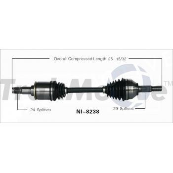 TrakMotive NI8238 - CV Axle Shaft TrakMotive NI8238 CV Axle Shaft product image 1 of 3