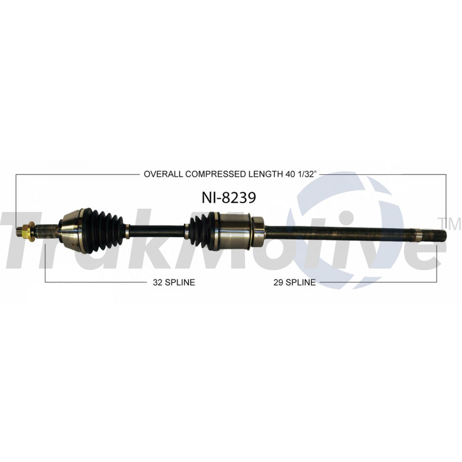 TrakMotive NI8239 - CV Axle Shaft TrakMotive NI8239 CV Axle Shaft product image 1 of 3