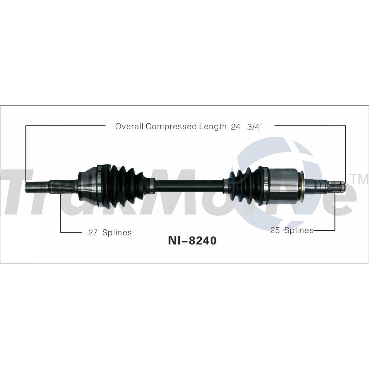 TrakMotive NI8240 - CV Axle Shaft TrakMotive NI8240 CV Axle Shaft product image 1 of 3