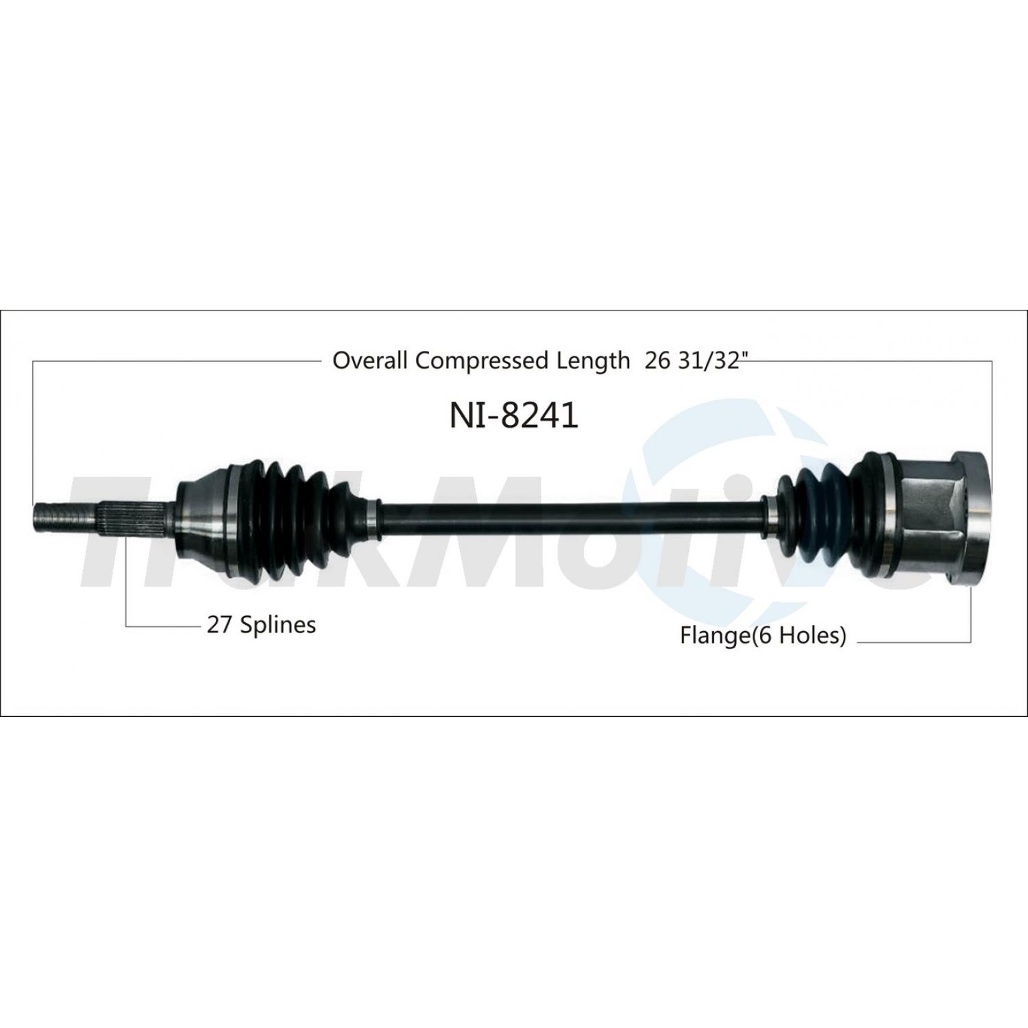 TrakMotive NI8241 - CV Axle Shaft TrakMotive NI8241 CV Axle Shaft product image 1 of 3