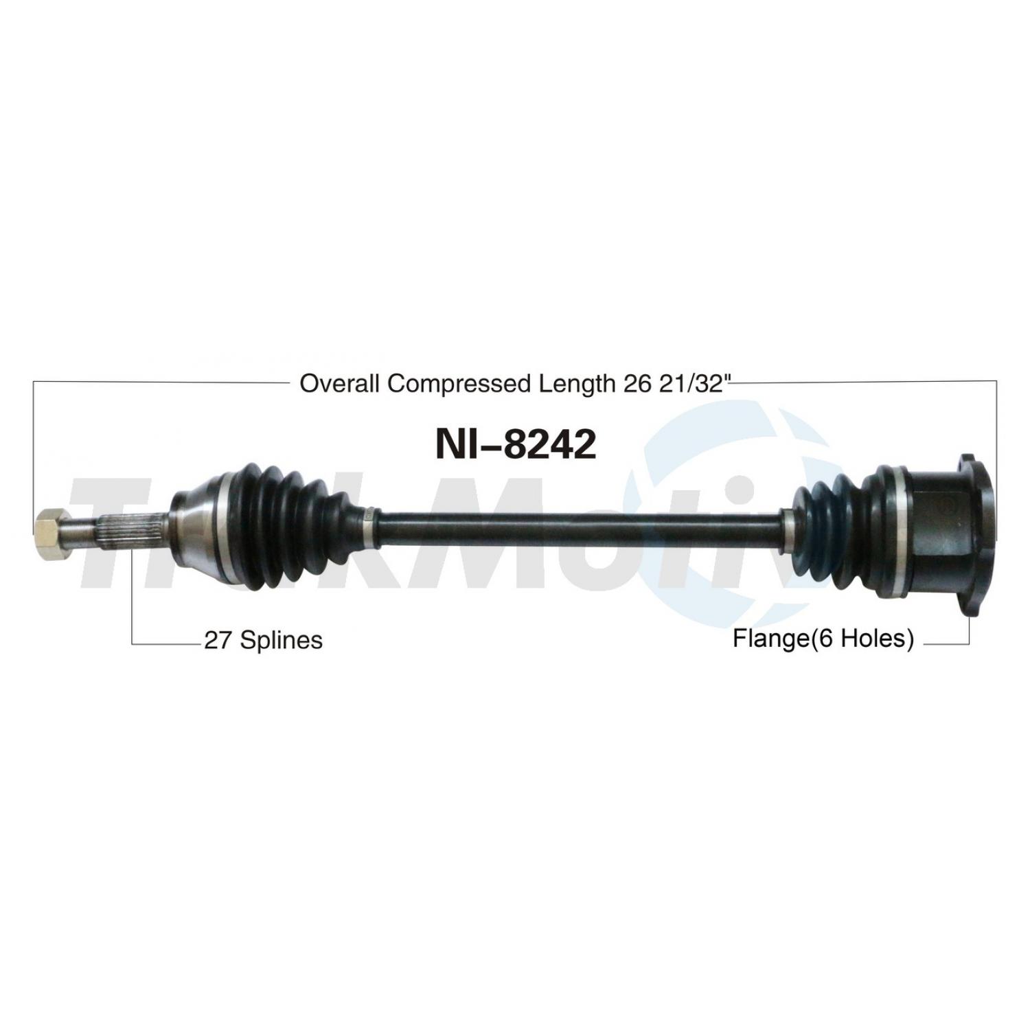 TrakMotive NI8242 - CV Axle Shaft TrakMotive NI8242 CV Axle Shaft product image 1 of 3