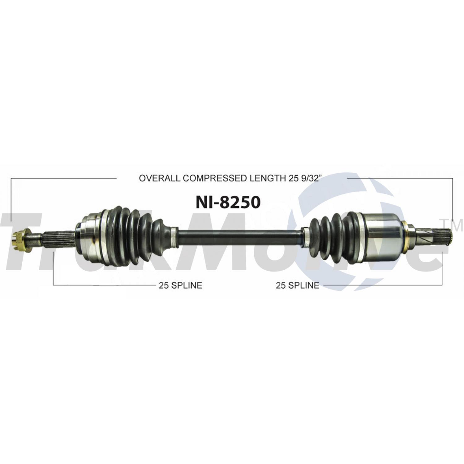 TrakMotive NI8250 - CV Axle Shaft TrakMotive NI8250 CV Axle Shaft product image 1 of 3