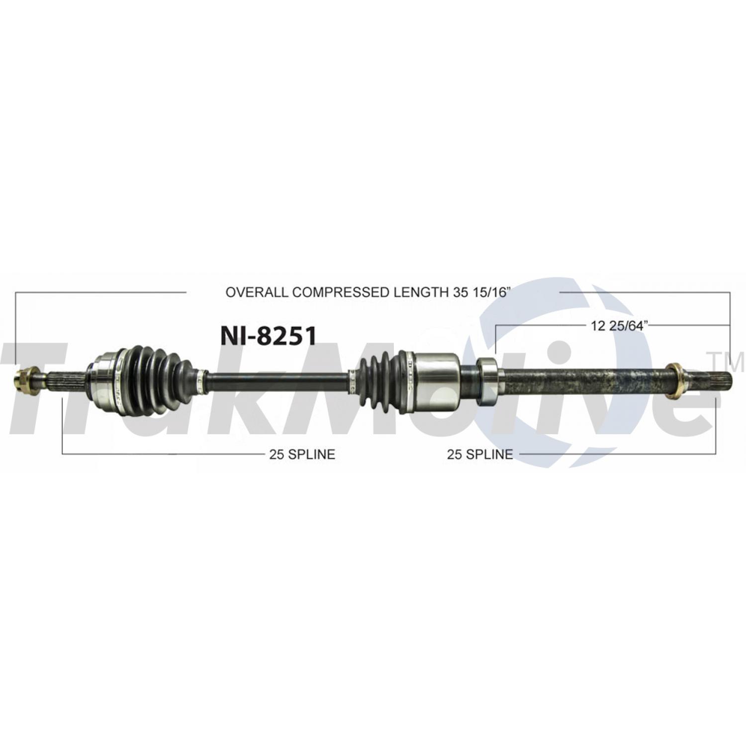 TrakMotive NI8251 - CV Axle Shaft TrakMotive NI8251 CV Axle Shaft product image 1 of 3