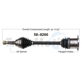 TrakMotive NI8260 - CV Axle Shaft TrakMotive NI8260 CV Axle Shaft product image 1 of 3