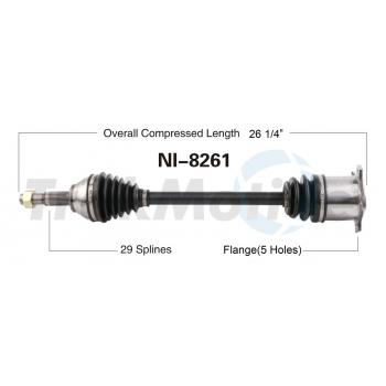 TrakMotive NI8261 - CV Axle Shaft TrakMotive NI8261 CV Axle Shaft product image 1 of 3