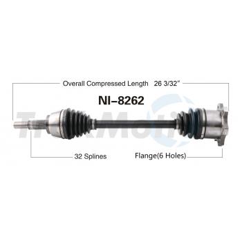 TrakMotive NI8262 CV Axle Shaft product image 1 of 3