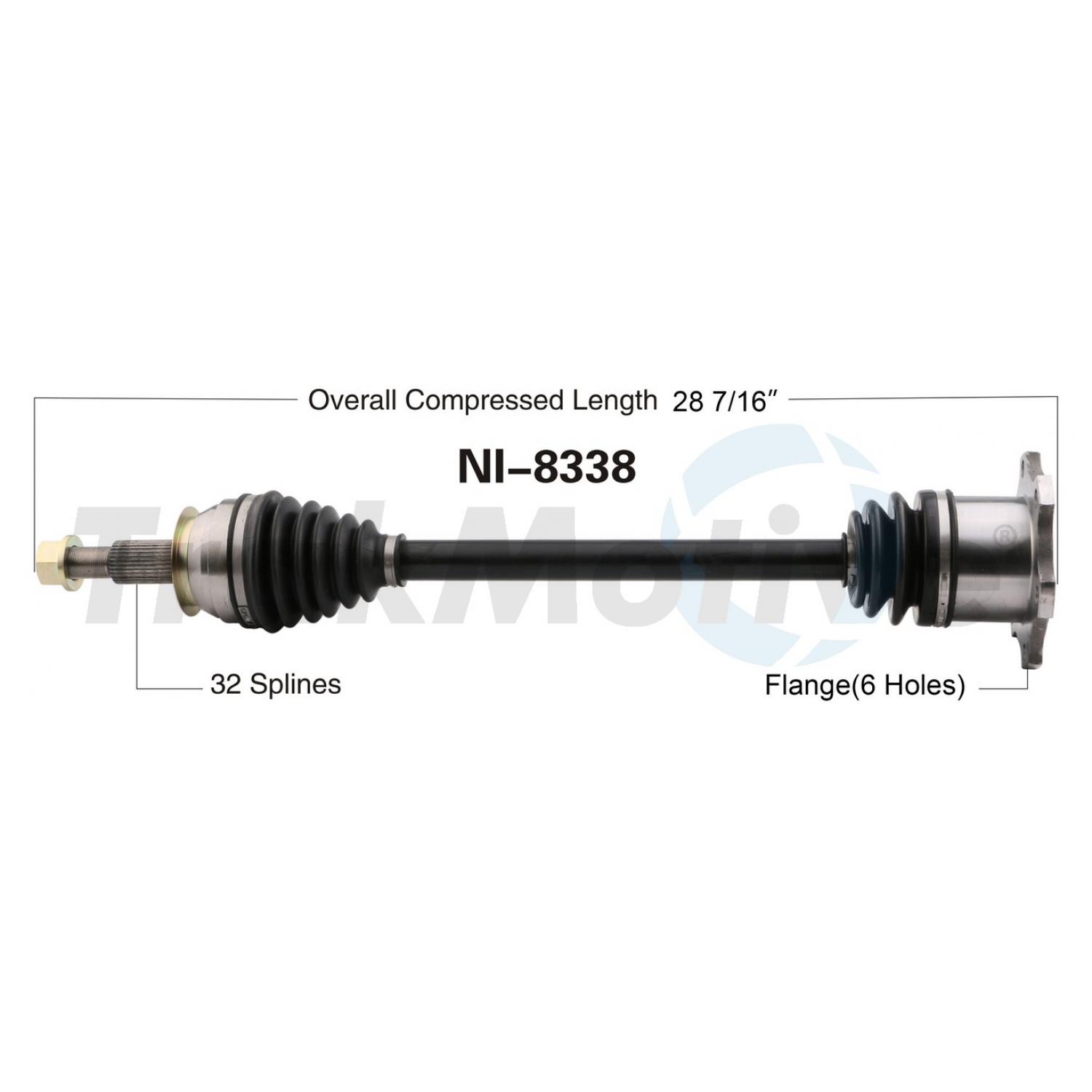 TrakMotive NI8338 - CV Axle Shaft TrakMotive NI8338 CV Axle Shaft product image 1 of 3