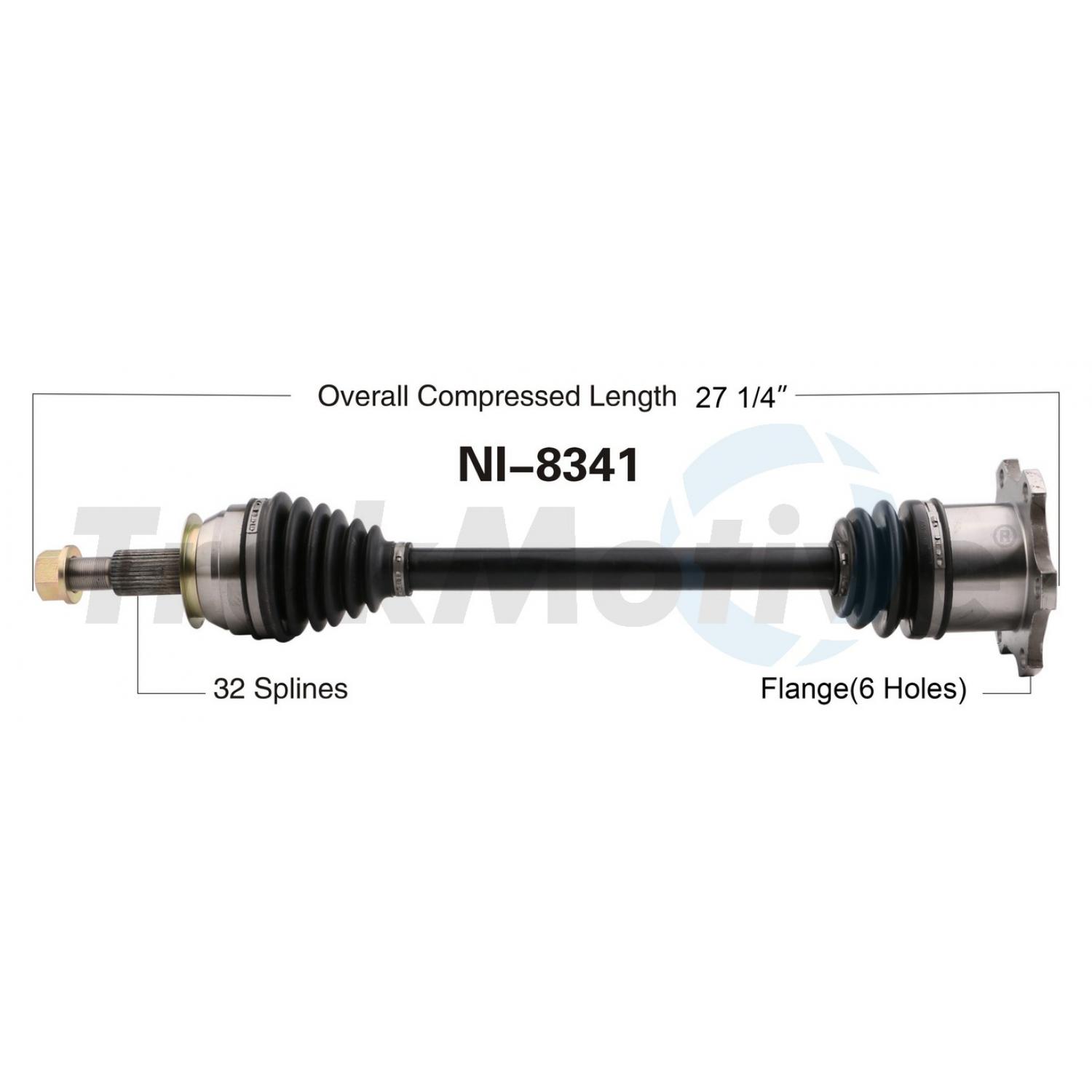 TrakMotive NI8341 - CV Axle Shaft TrakMotive NI8341 CV Axle Shaft product image 1 of 3