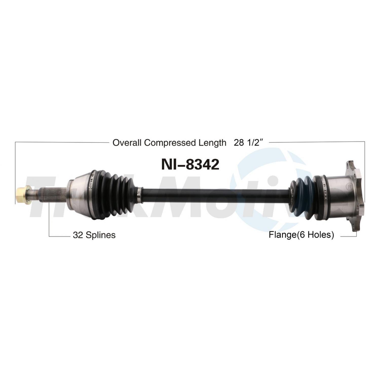 TrakMotive NI8342 - CV Axle Shaft TrakMotive NI8342 CV Axle Shaft product image 1 of 3