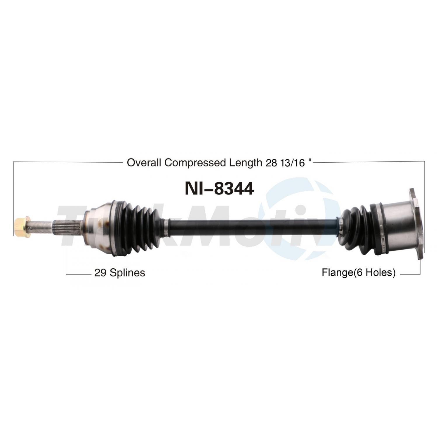 TrakMotive NI8344 - CV Axle Shaft TrakMotive NI8344 CV Axle Shaft product image 1 of 3
