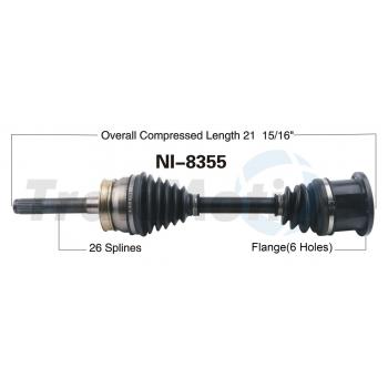 TrakMotive NI8355 - CV Axle Shaft TrakMotive NI8355 CV Axle Shaft product image 1 of 3