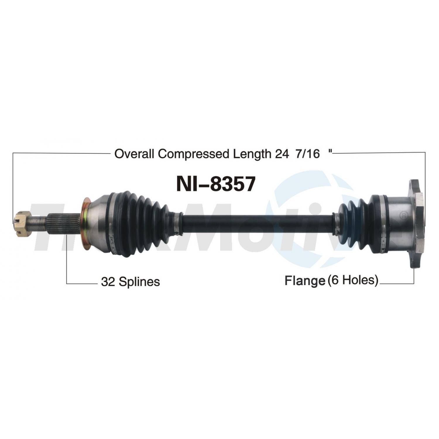 TrakMotive NI8357 - CV Axle Shaft TrakMotive NI8357 CV Axle Shaft product image 1 of 3